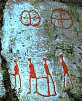 Petroglyph of cross in the circle