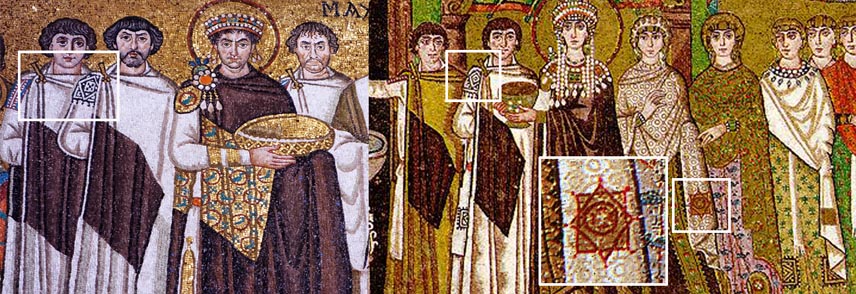Justinian and Theodora with Seal of Melchizedek