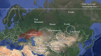 Map Eurasia Shamanism Andites