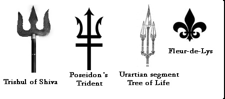 trident or trishula of Shiva